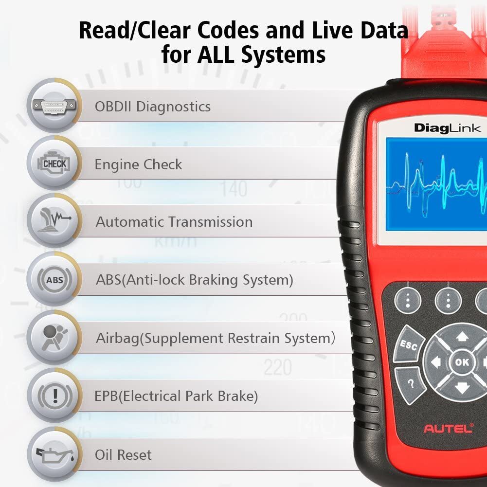 2026 Car All System Scanner Autel MaxiDiag Elite DiagLink OBD2 Diagnostic Reader
