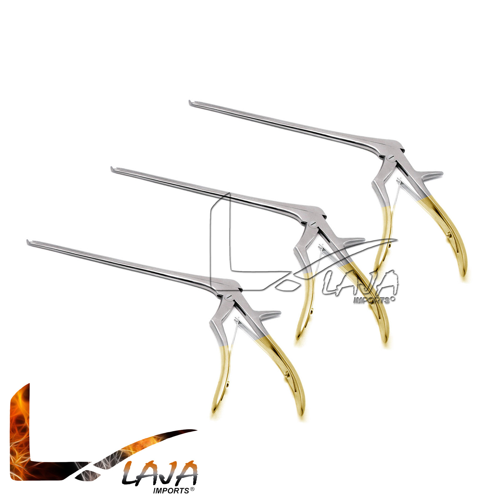 3 Pcs Set KERRISON Rongeurs 7" 1mm, 2mm, 3mm up 45 Degree Surgical Instruments