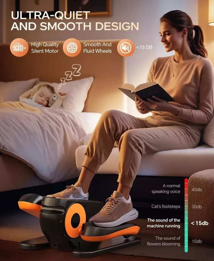Under Desk - Electric Elliptical Machine - Remote Control - FACTORY SEALED