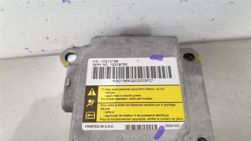 02 CHEVY CAMARO SRS CONTROL MODULE 12209750