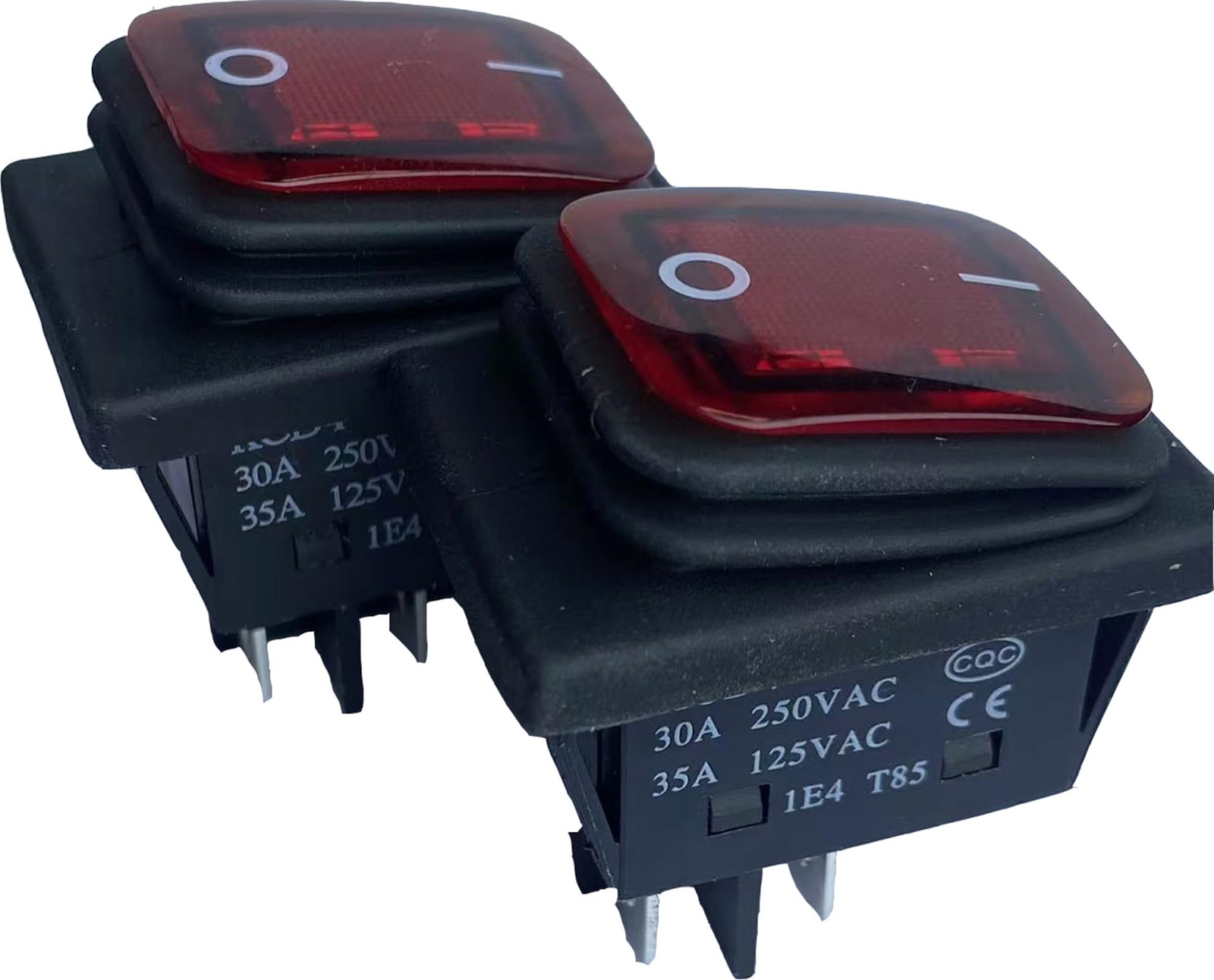 Ghsretore Pack of 2 30A Power Switch 125V/250V AC Boat Rocker Switch 4Pins