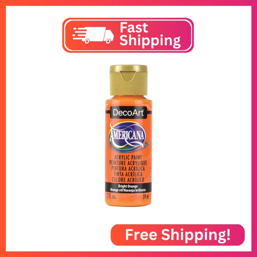 DecoArt Americana Acrylic Paint, 2-Ounce, Bright Orange