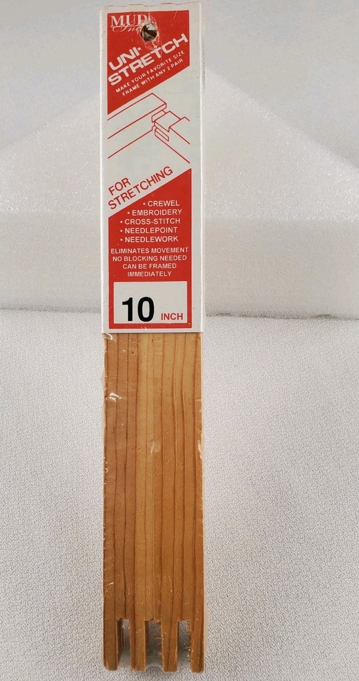 10" Stretcher Bar Wooden By Mud Design *1 Side Only* For Needlepoint Embroidery