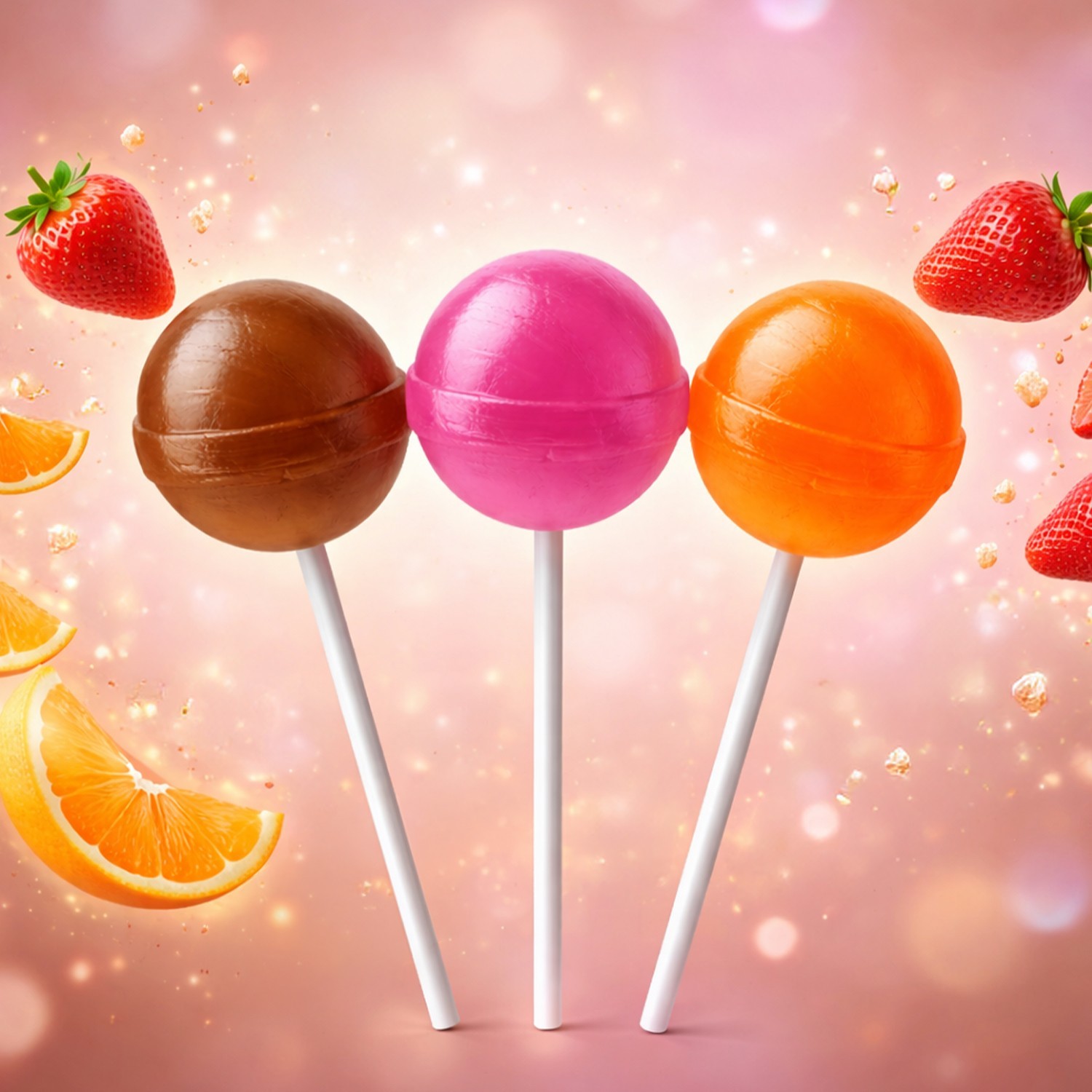 Assorted Fruit Lollipops, 120 Count Individually Wrapped Candy Tub