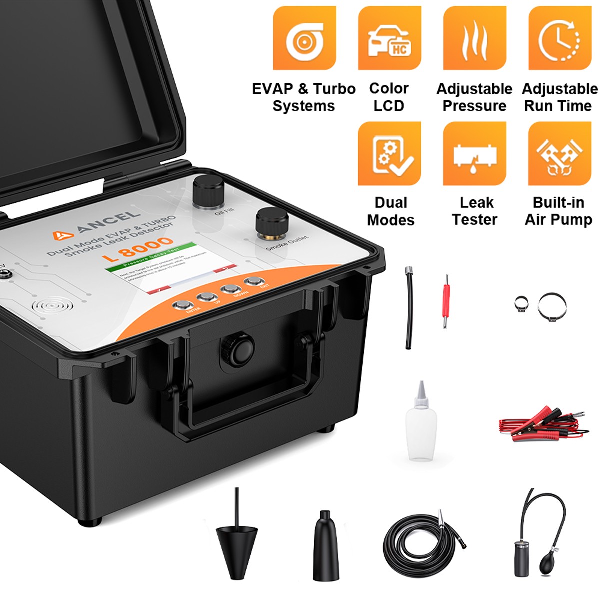 ANCEL L8000 Dual Mode EVAP Automotive Smoke Leak Tester Machine Diagnostic Tool