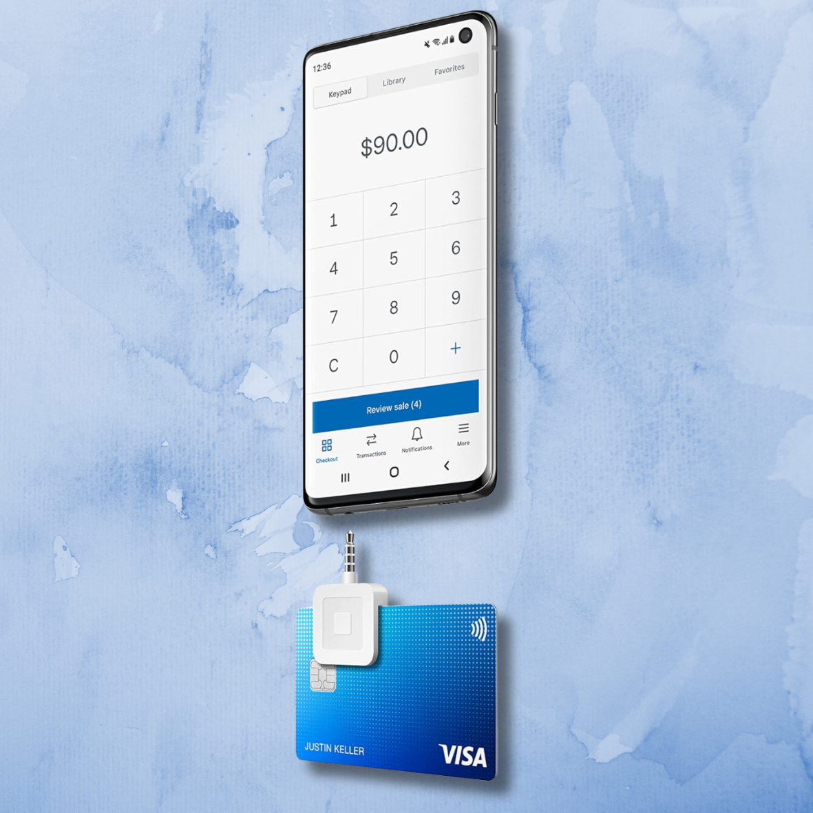 Mobile Debit Credit Card Reader Square Smartphone Swipe Payment Apple Android.