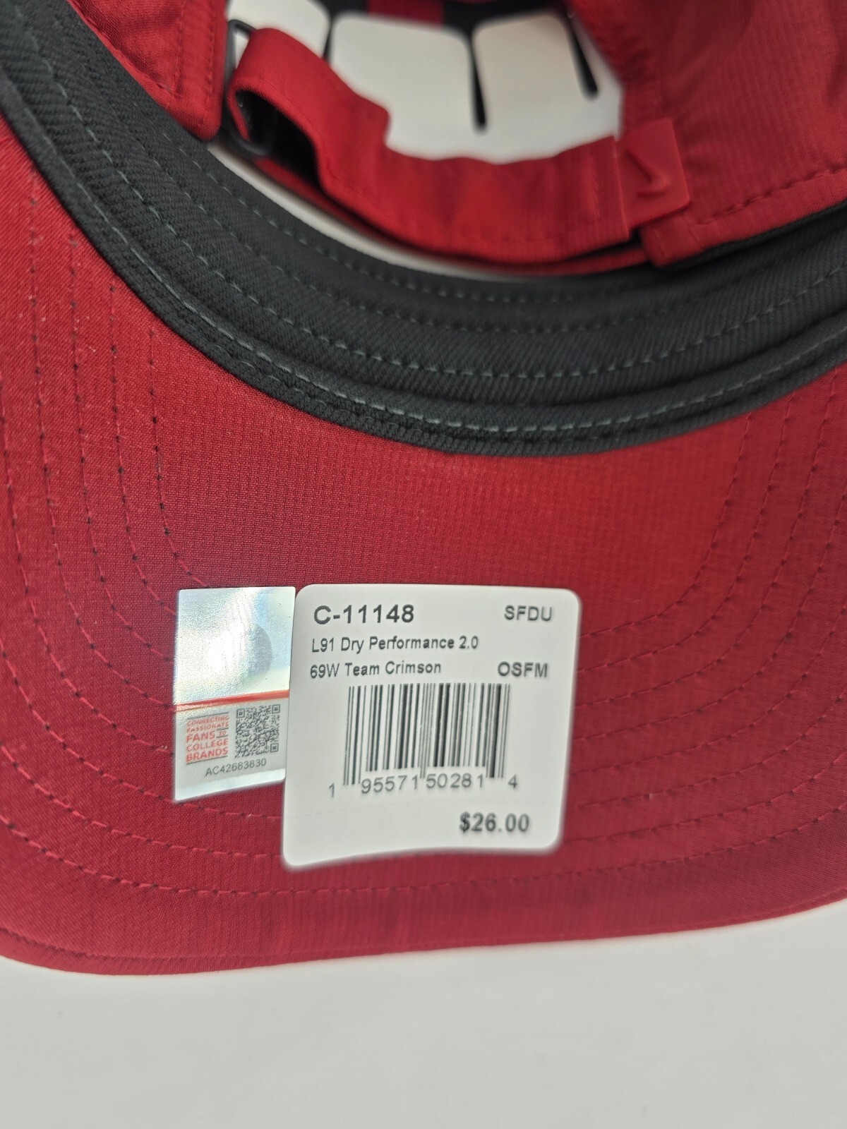 Nike Stanford Legacy91 Cap Men’s OSFM Crimson Dry Performance 2.0 Team Hat New