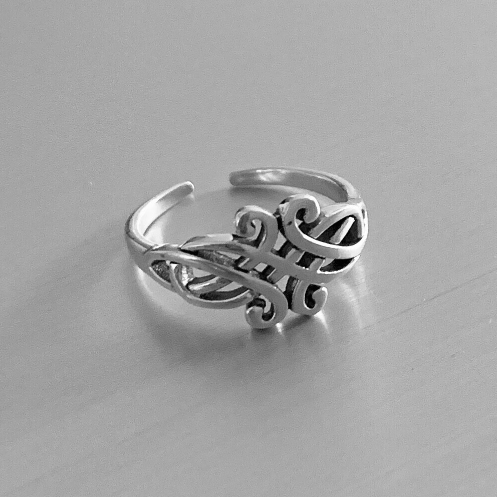 Sterling Silver Celtic Toe Ring, Silver Ring, Celtic Ring, Knot Ring