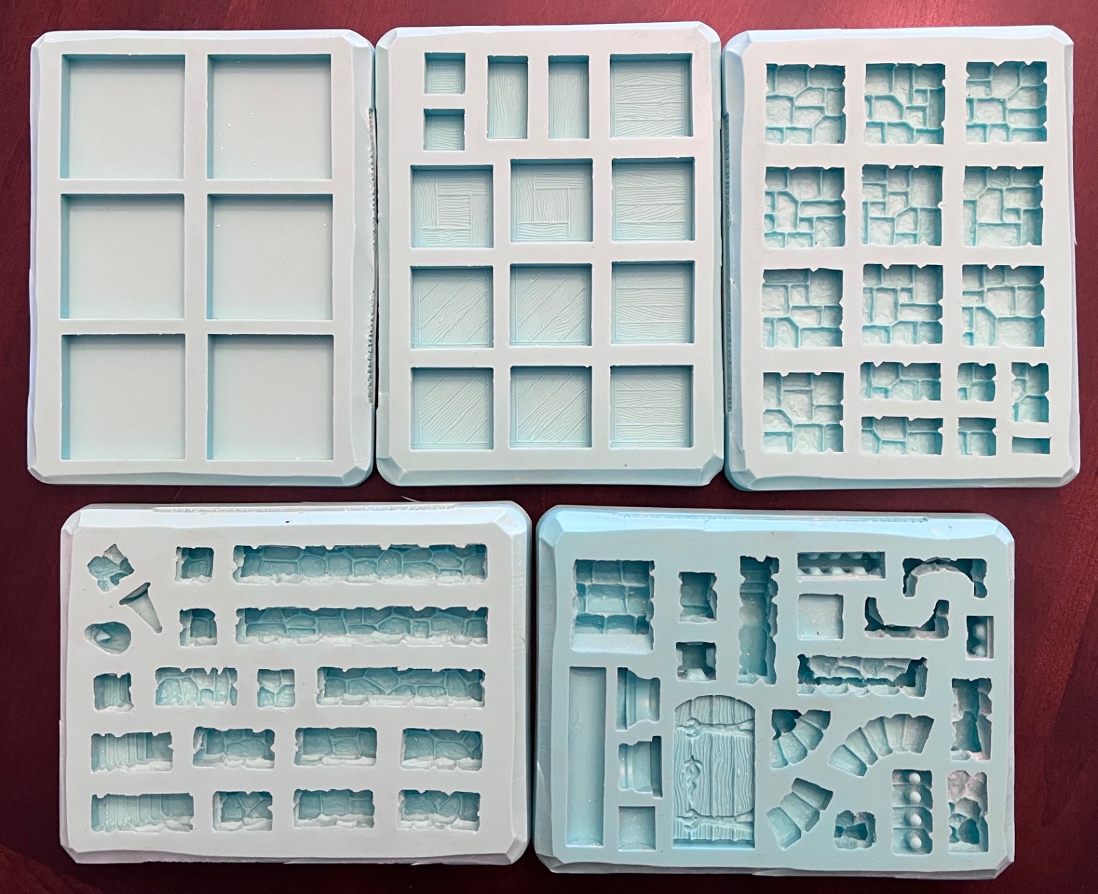 Bundle of Five Hirst Arts Fantasy Architecture Silicone Molds Castle Molds