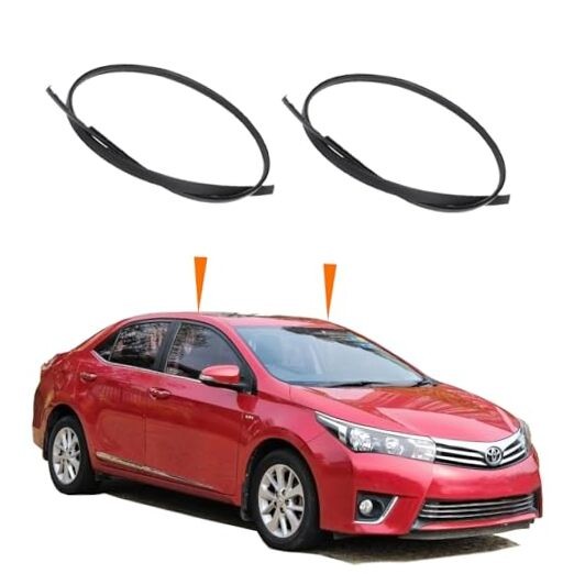 2PCS Roof Drip Molding Weatherstrip Fit for Toyota Corolla 2014-2017，Left &