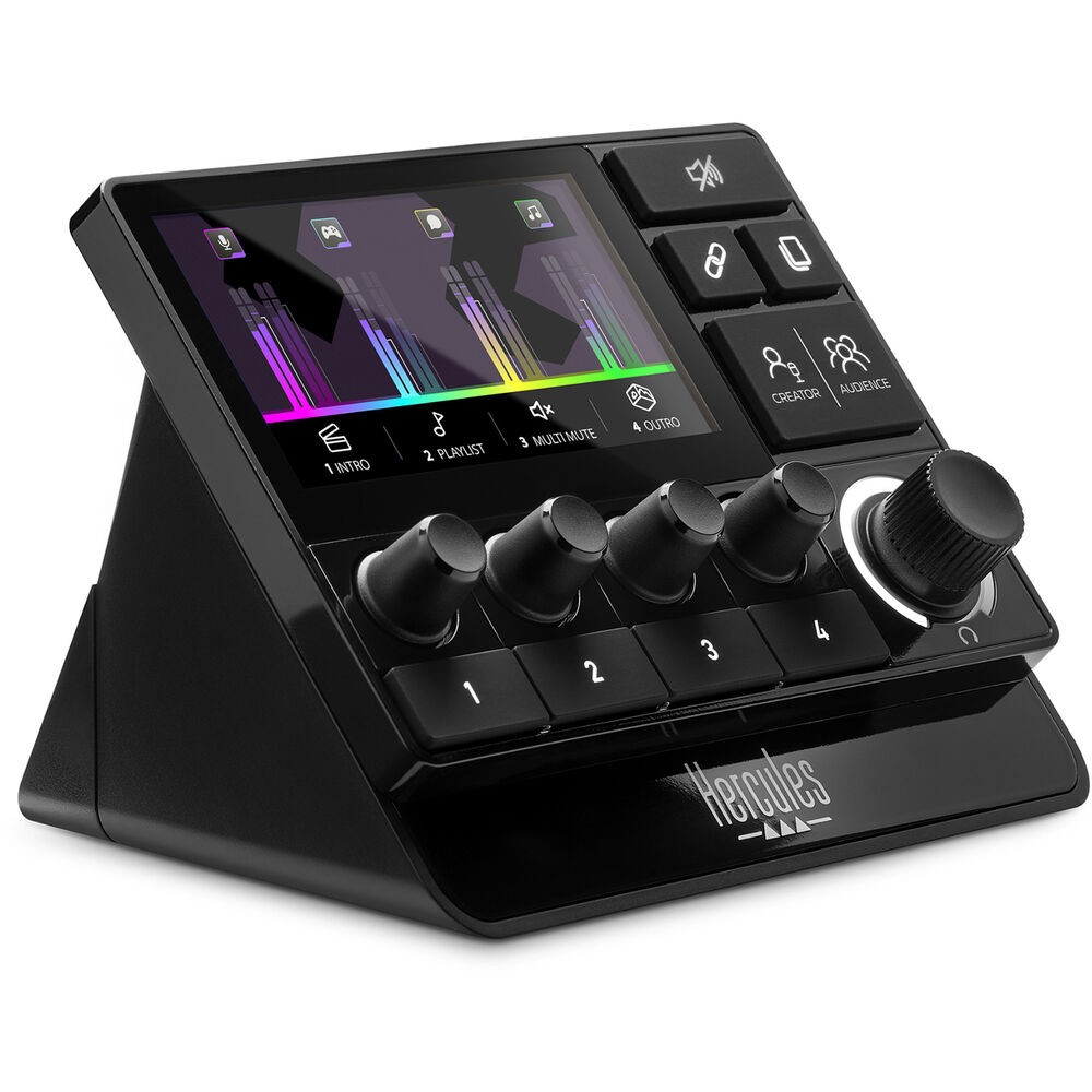 Hercules Stream 200 XLR, Pro Audio Mixer for Advanced Content Creators, Bundle