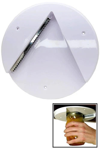Under Cabinet Mounted Jar Opener - Loosen Jar Lids With One Hand! - Fast & Easy