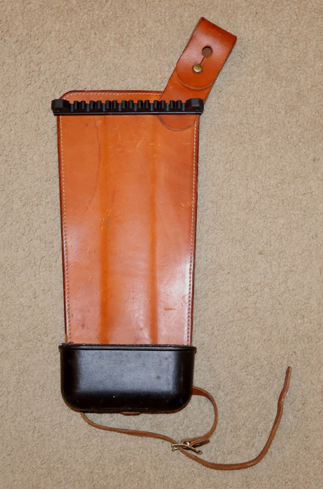 Vintage Original HOYT "Chuck Adams" Leather Hip Archery Quiver