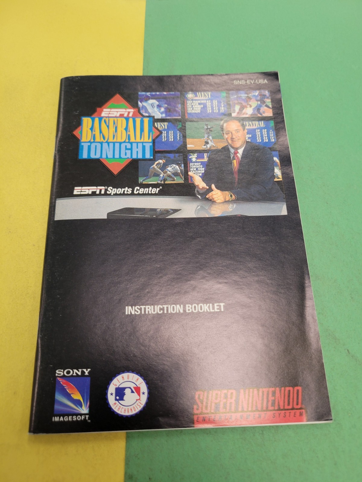 INSTRUCTION BOOKLET FOR SUPER NINTENDO GAME ESPN BASEBALL TONIGHT