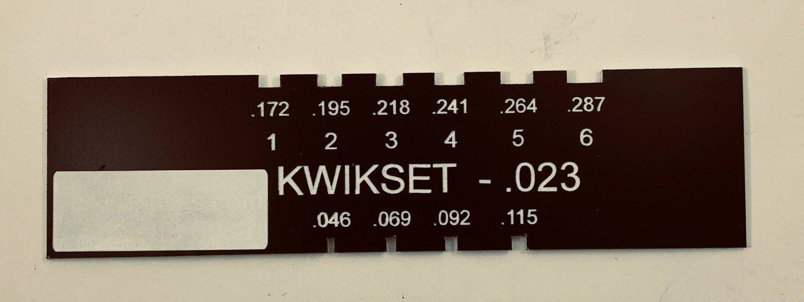 Locksmith Pin Gauge for Kwikset