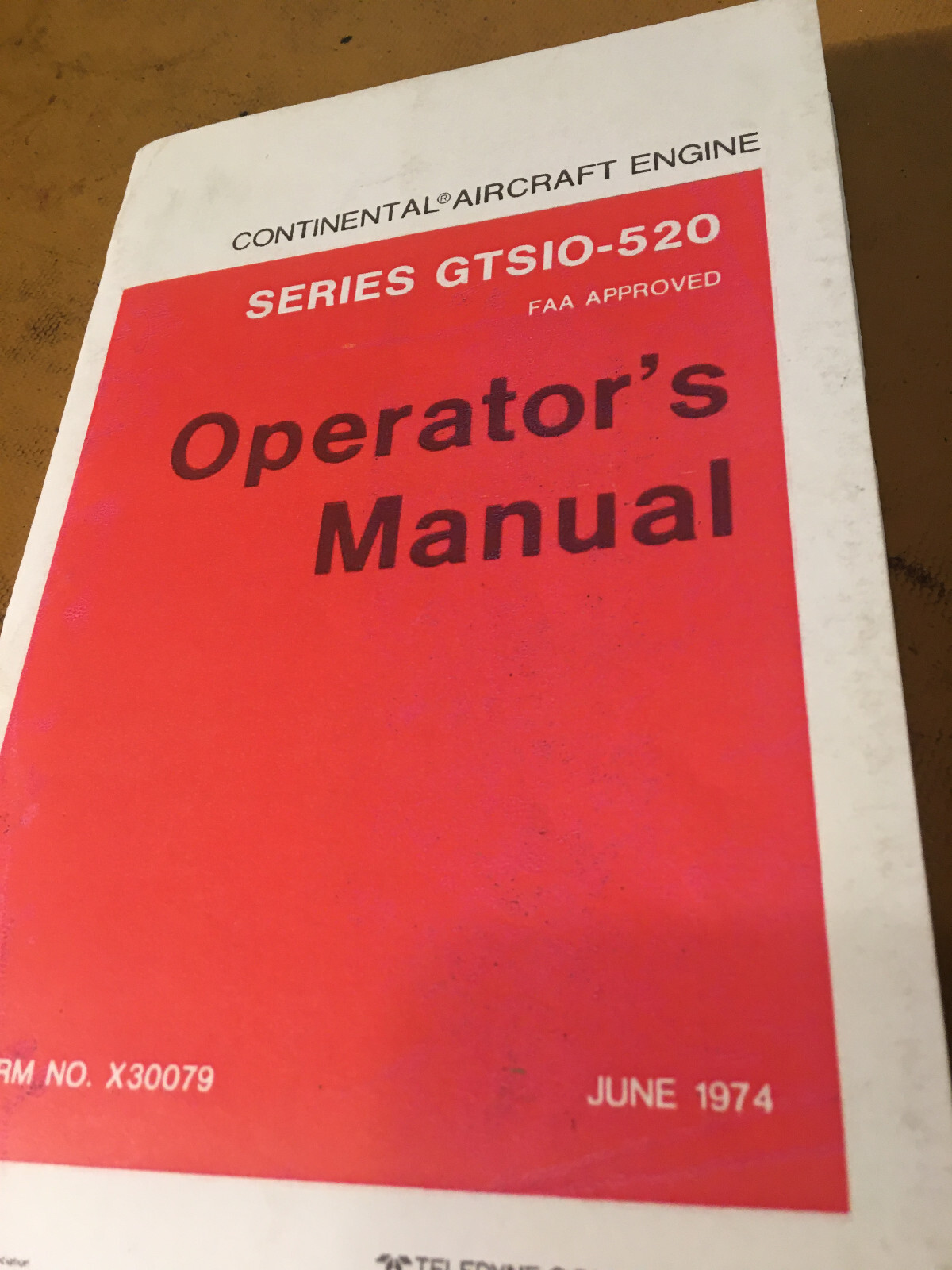 Continental GTSIO-520-D/H Series Engine Operator's Manual