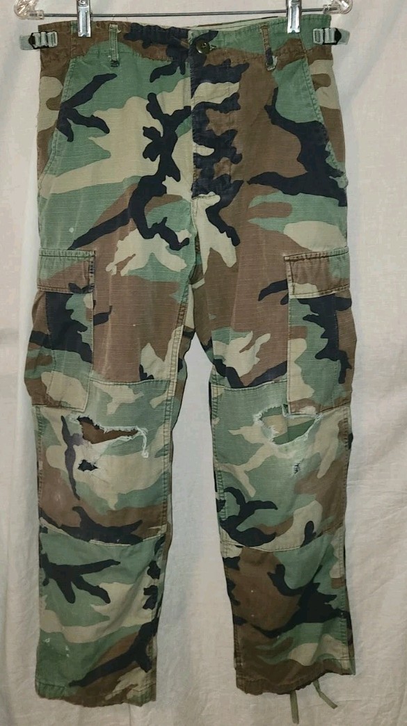 Military Army Green Camo Pants 30x29 Inch Well Loved Jungle Wear Club