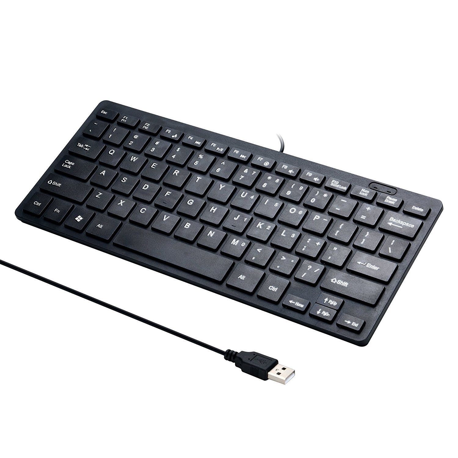 Mini 78 Key Wired Keyboard with Protective Cover for PC and Mac