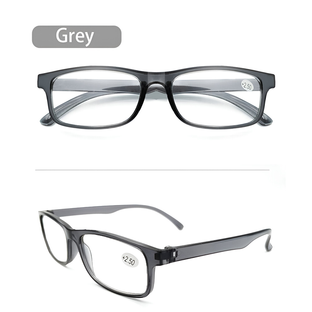 4 PK Mens Rectangular Blue Light Blocking Reading Glasses Spring Hinge Readers