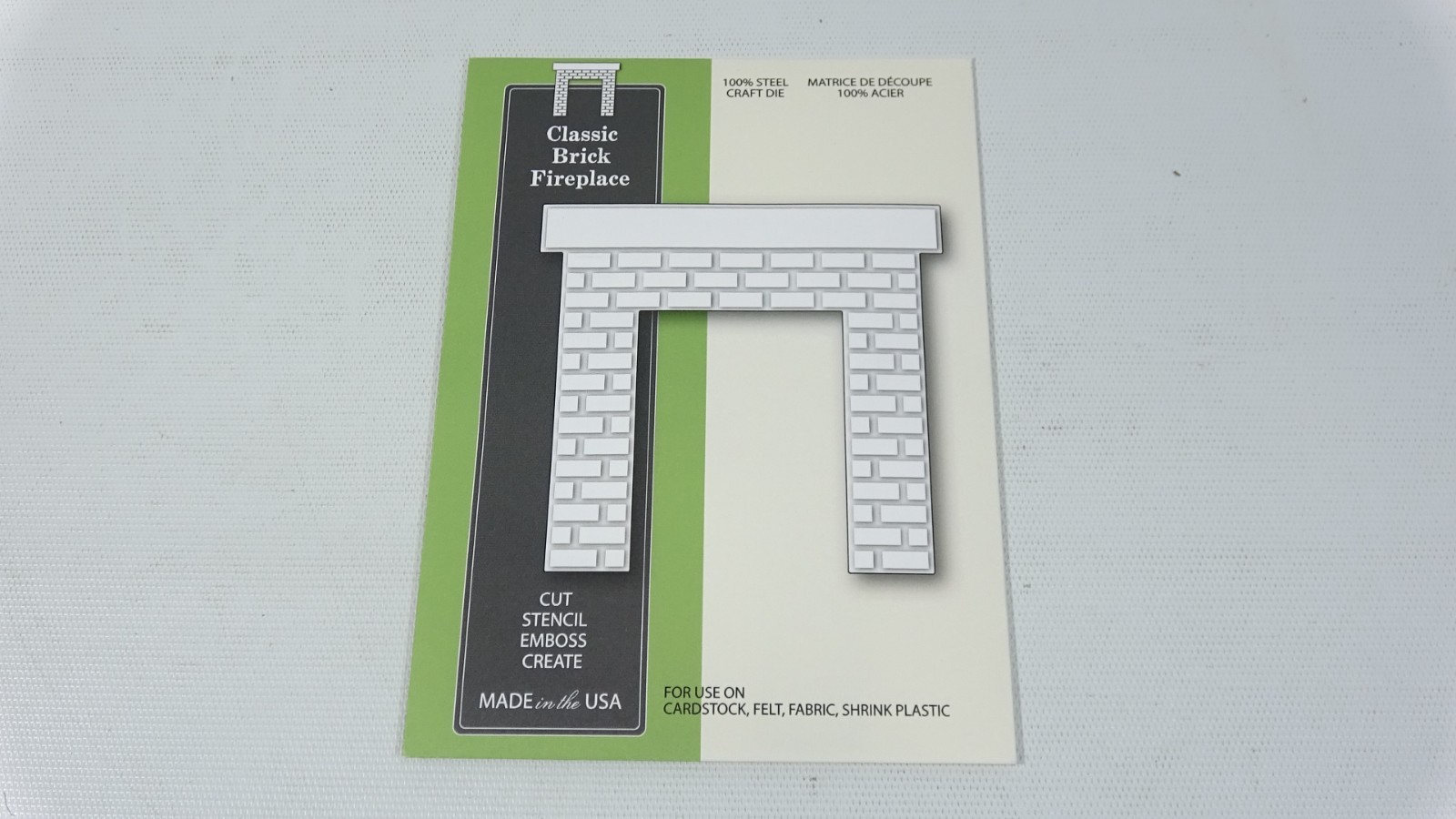 2014 Poppy Stamps Metal Die Classic Brick Fireplace 1041