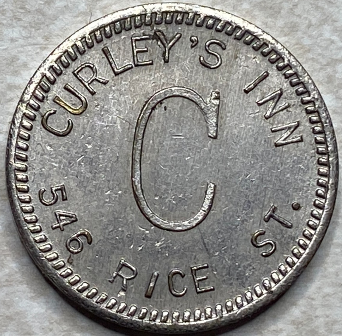 Curley's Inn 546 Rice St C St Paul MN Minnesota Token T8848