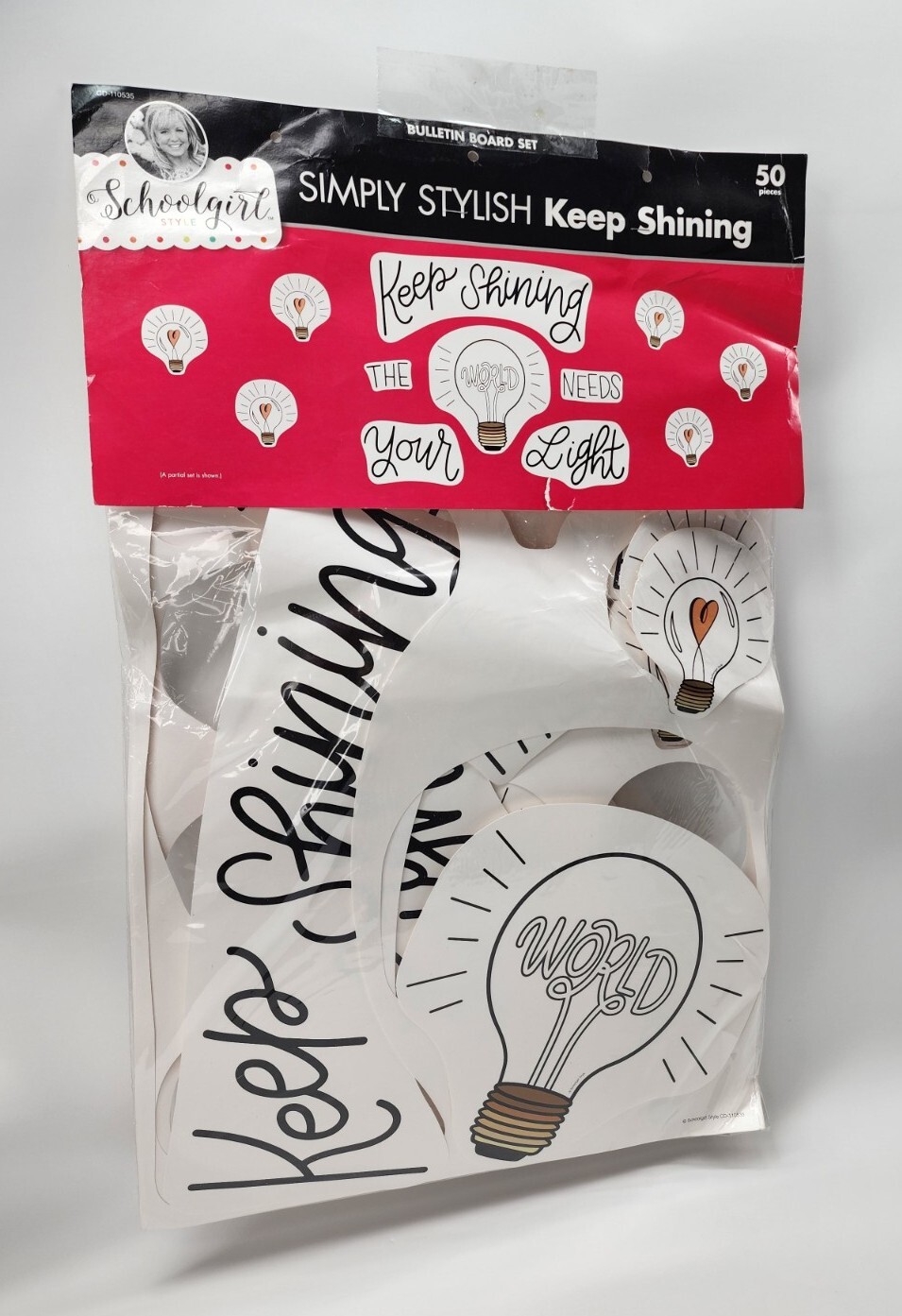 Schoolgirl Style Simply Stylish Keep Shining Bulletin Board Set Motivational