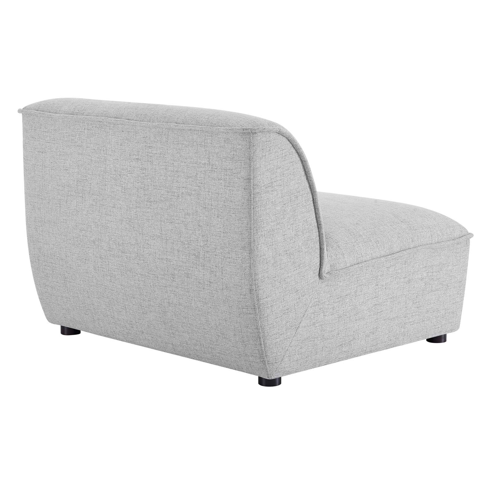 Modway Comprise Right-Arm Sectional Sofa Chair in Light Gray
