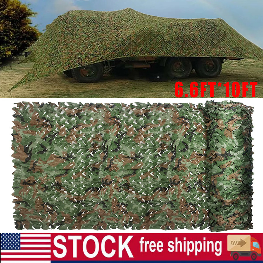 6.6*10ftCamping Camouflage Netting Military Camo Sunshade Mesh Hunting Car Cover