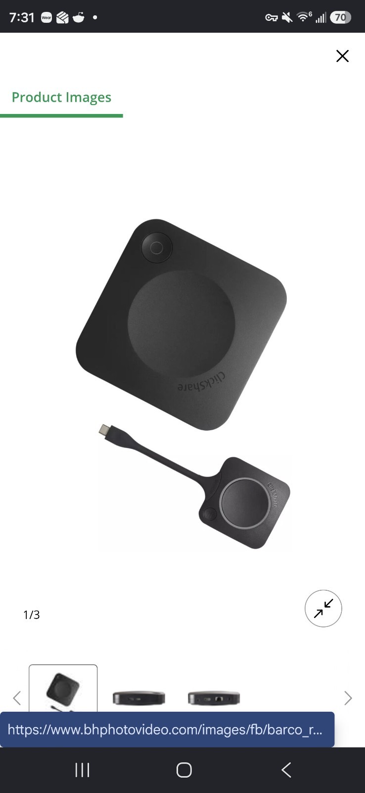 Barco ClickShare C-10 GEN2 Wireless Gateway, TAA Compliant, 1 Button