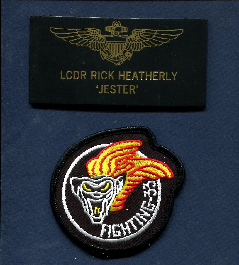 Rick JESTER Heatherly US NAVY TOP GUN Movie Squadron Costume Patch Set