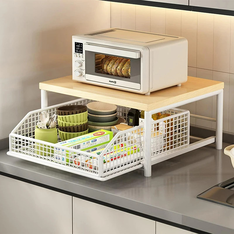 2026 New Multi-Use Kitchen Countertop Organizer - Spacious Shelf for Microwave,