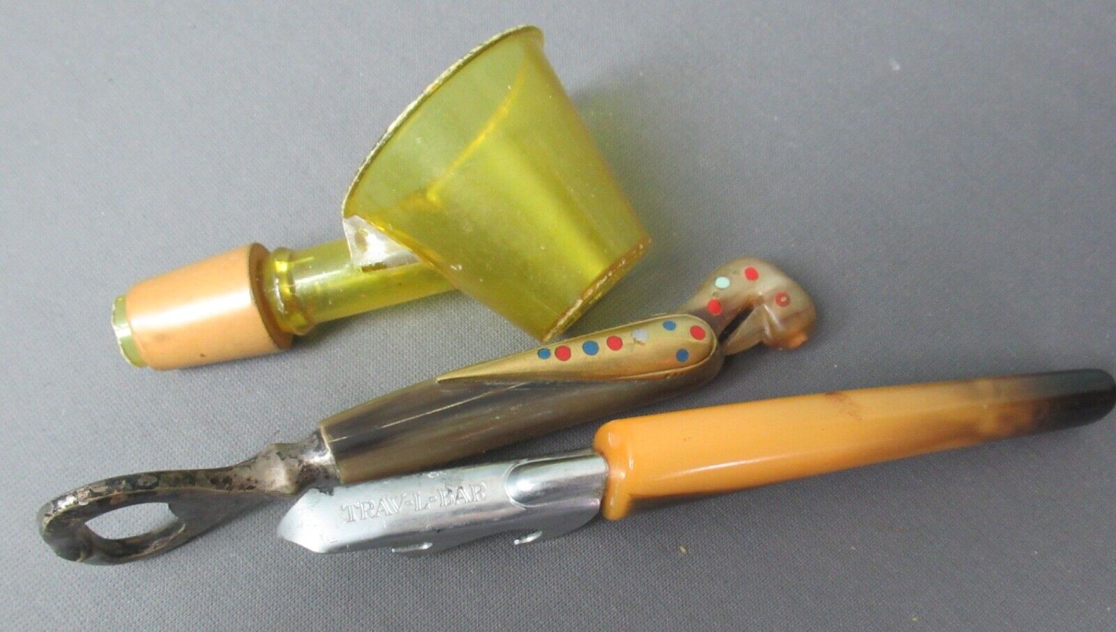 Vintage Bar Tools - Unusual Pieces - Set Of 3 Tools - Made In USA - f4 ld