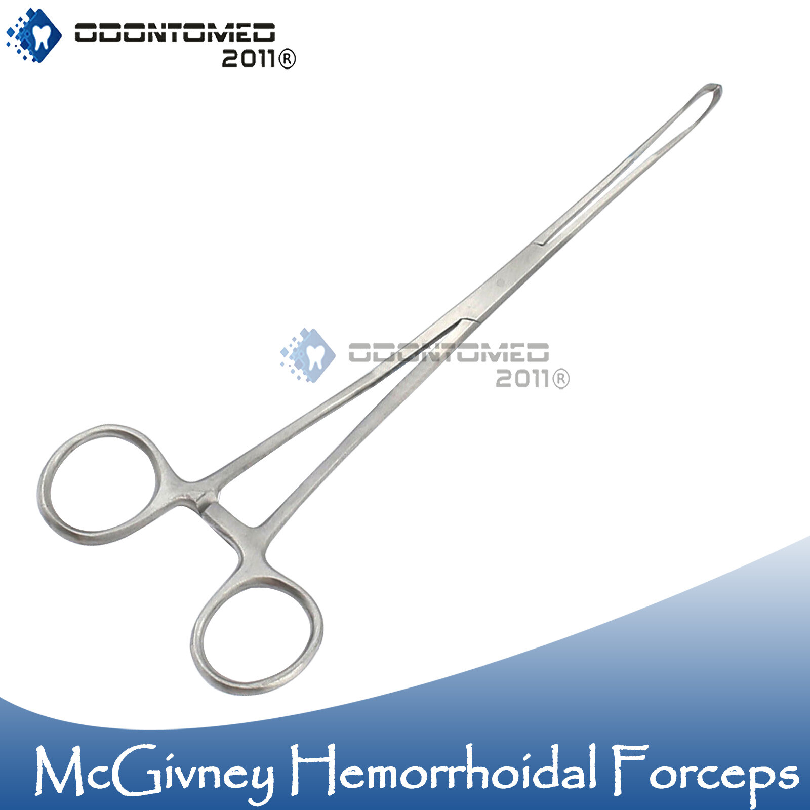 McGivney Hemorrhoidal Angled Grasping Forceps 7 1/2"