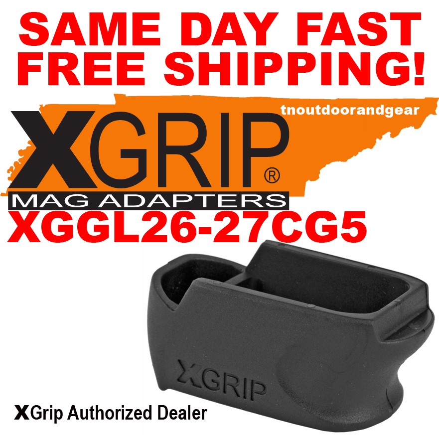 X-Grip for G26-27 Gen5 Fits 19 23 Magazine in Glock 26 27 SAME DAY FAST SHIP