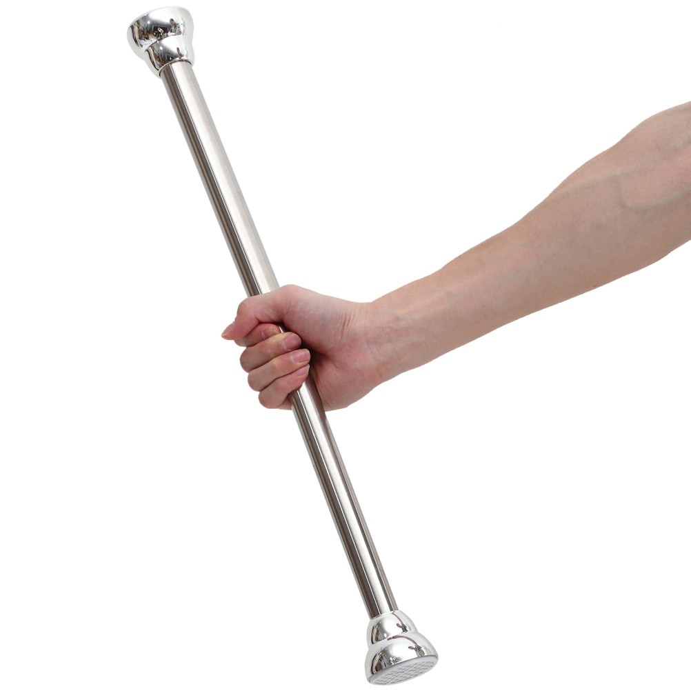 Multipurpose Adjustable Curtain Rod Stainless Steel Window Security Bar Silver