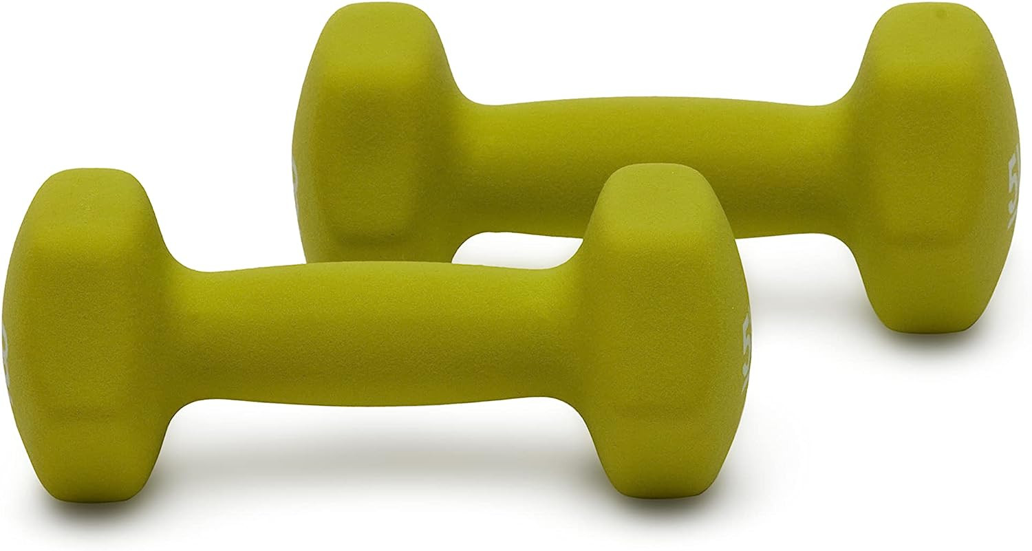 Amazon Basics Neoprene Dumbbell Hand Weights for Exercise and Muscle Toning