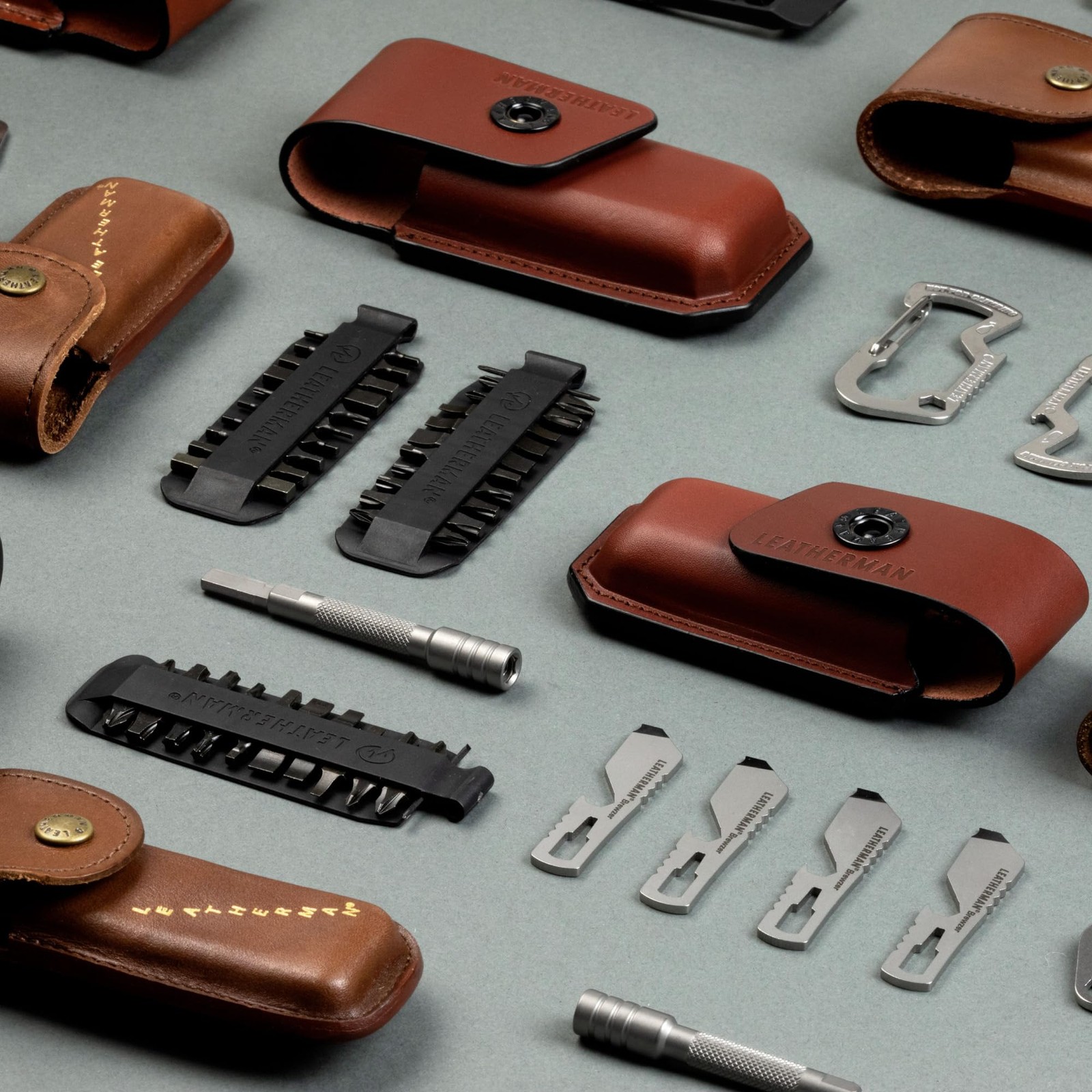 LEATHERMAN Heritage Leather Snap Sheath Multi-Tools, Brown, Large
