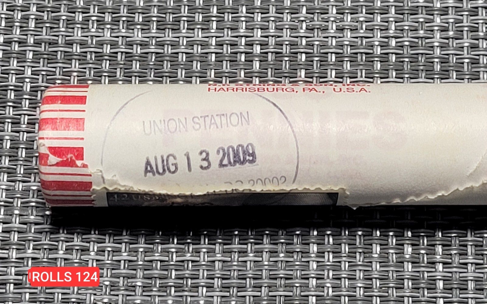 2009-P RARE PROFESSIONAL ROLL STAMPED CANCELLED UNION STATION ON RELEASE DAY 124