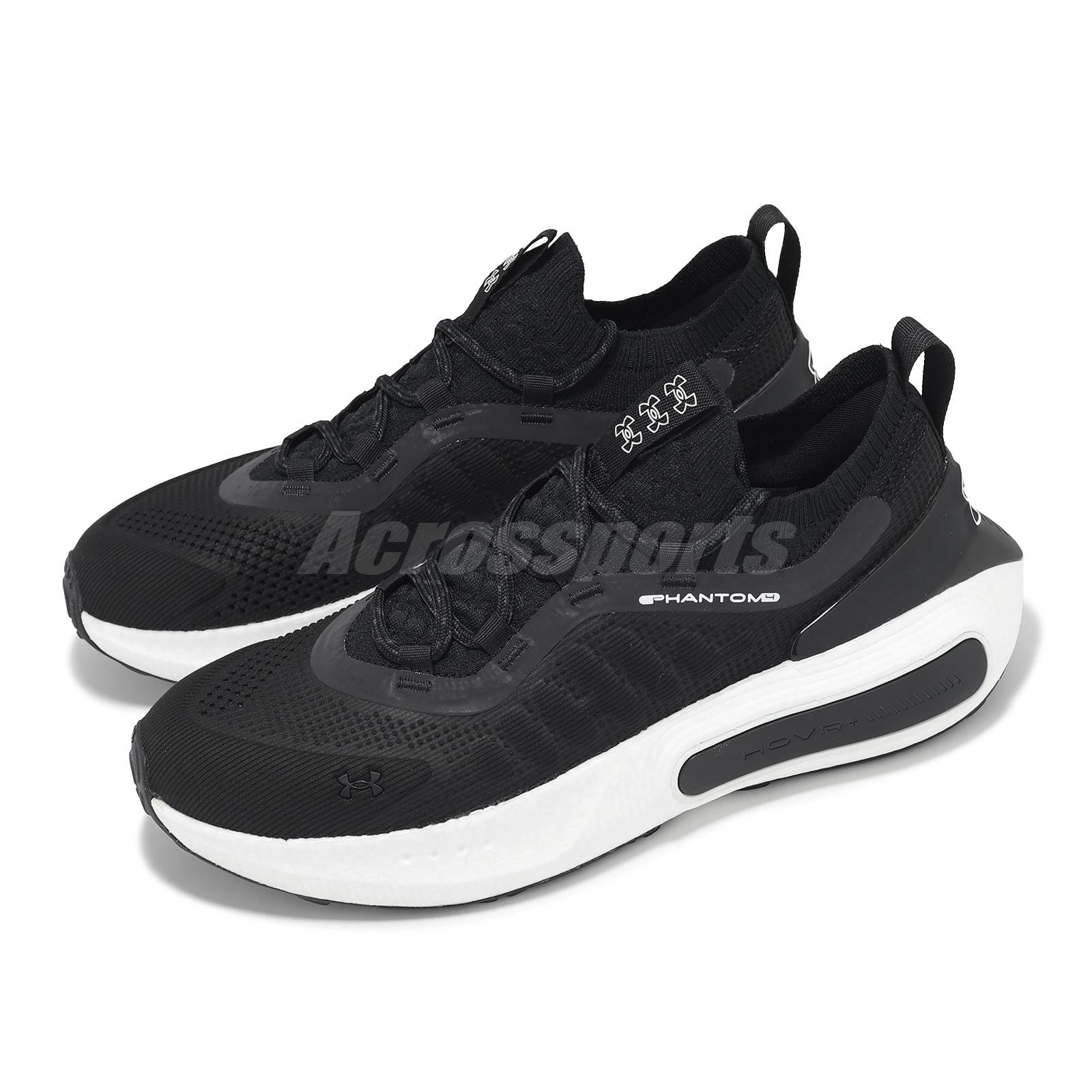 Under Armour Phantom 4 UA Black White Men Road Running Jogging Shoes 3027593-001