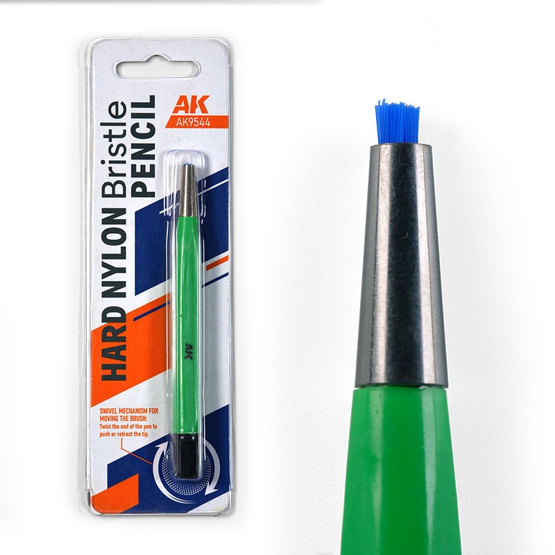 AK Nylon Hard Bristle Pencil (gentle clean to brush delicate areas)