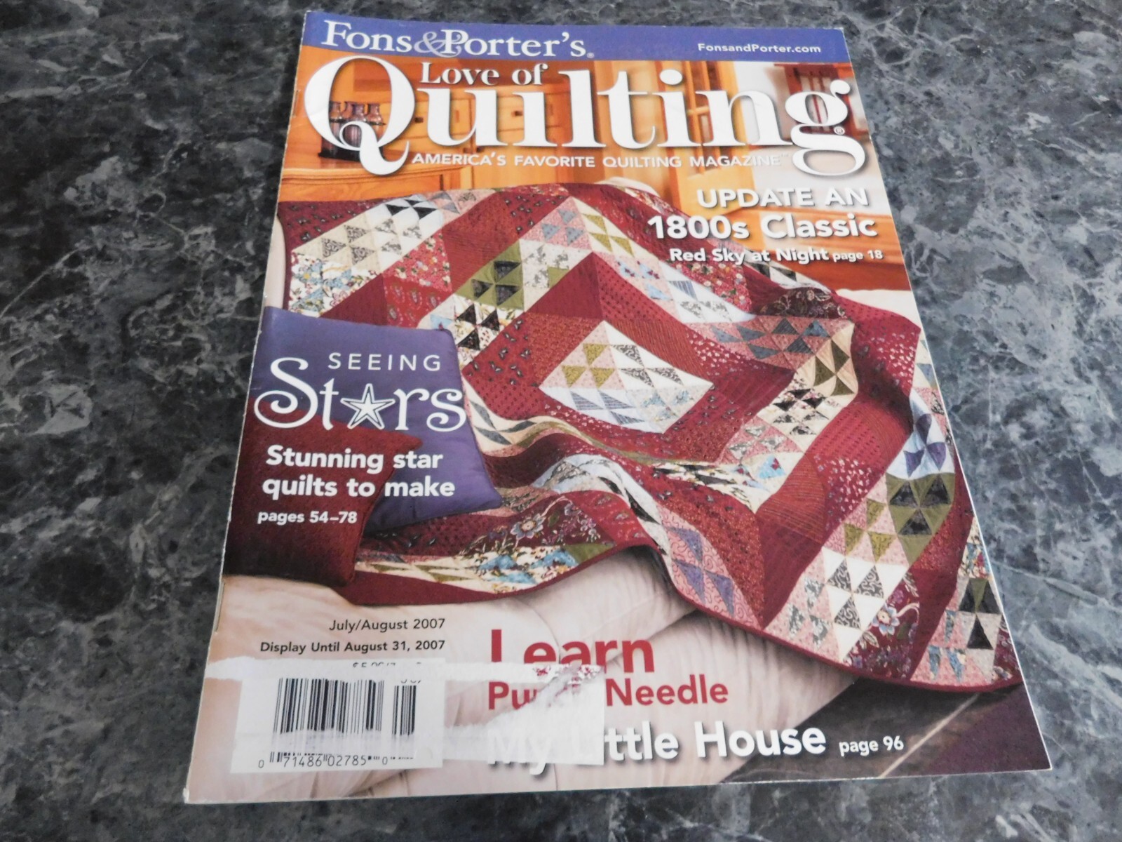 Love of Quilting July August 2007 Magazine Pineapple Picnic