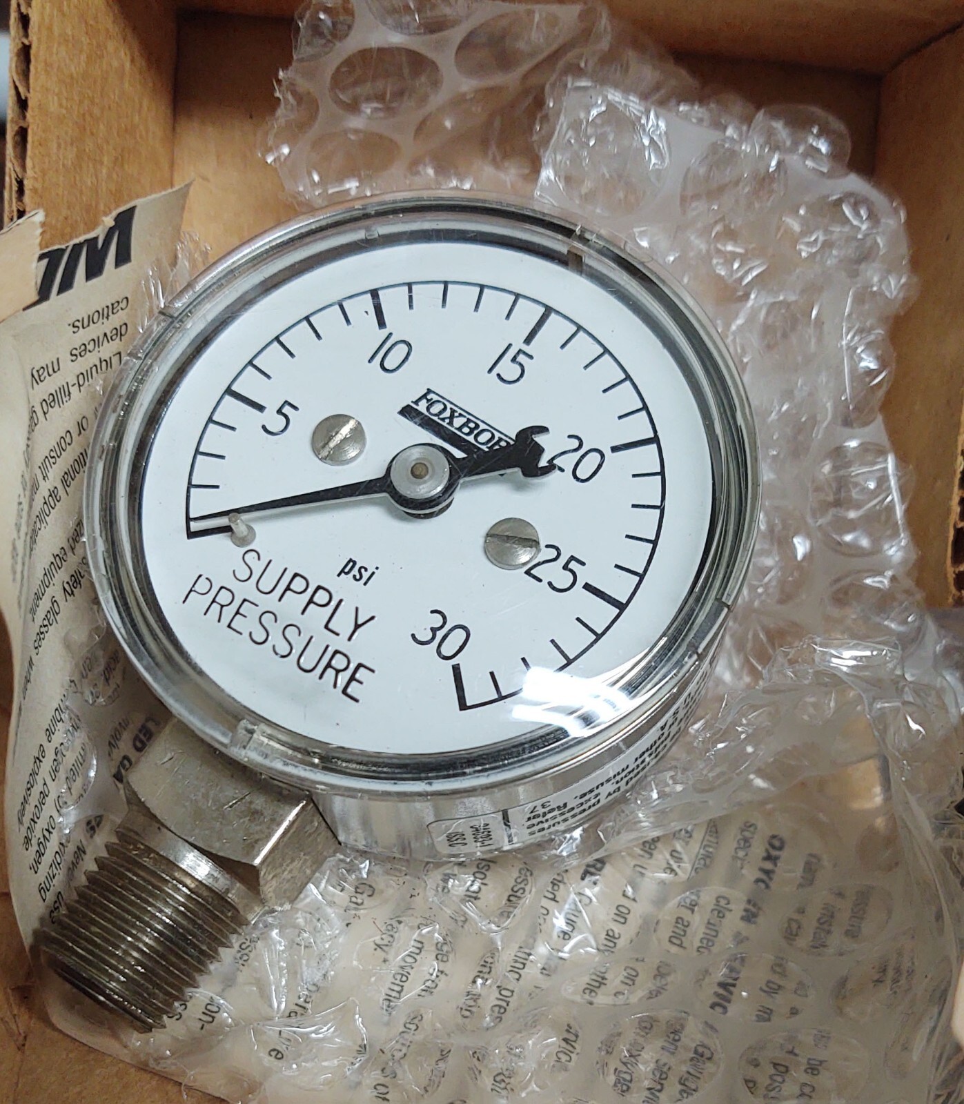 🔥 NEW FOXBORO C1026 P103YN 2.0 TEST AIR GAUGE 0-30 PSI 1/4"