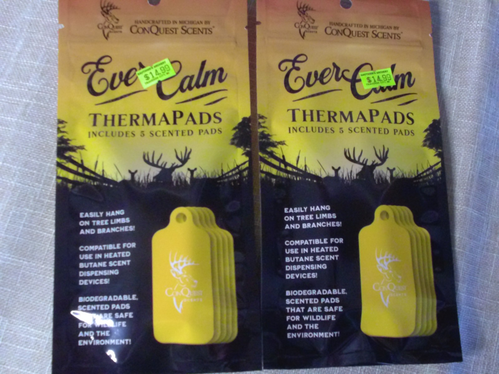 2x Conquest Scents EVERCALM Thermal Pads - Evercalm - 5pk - 22001