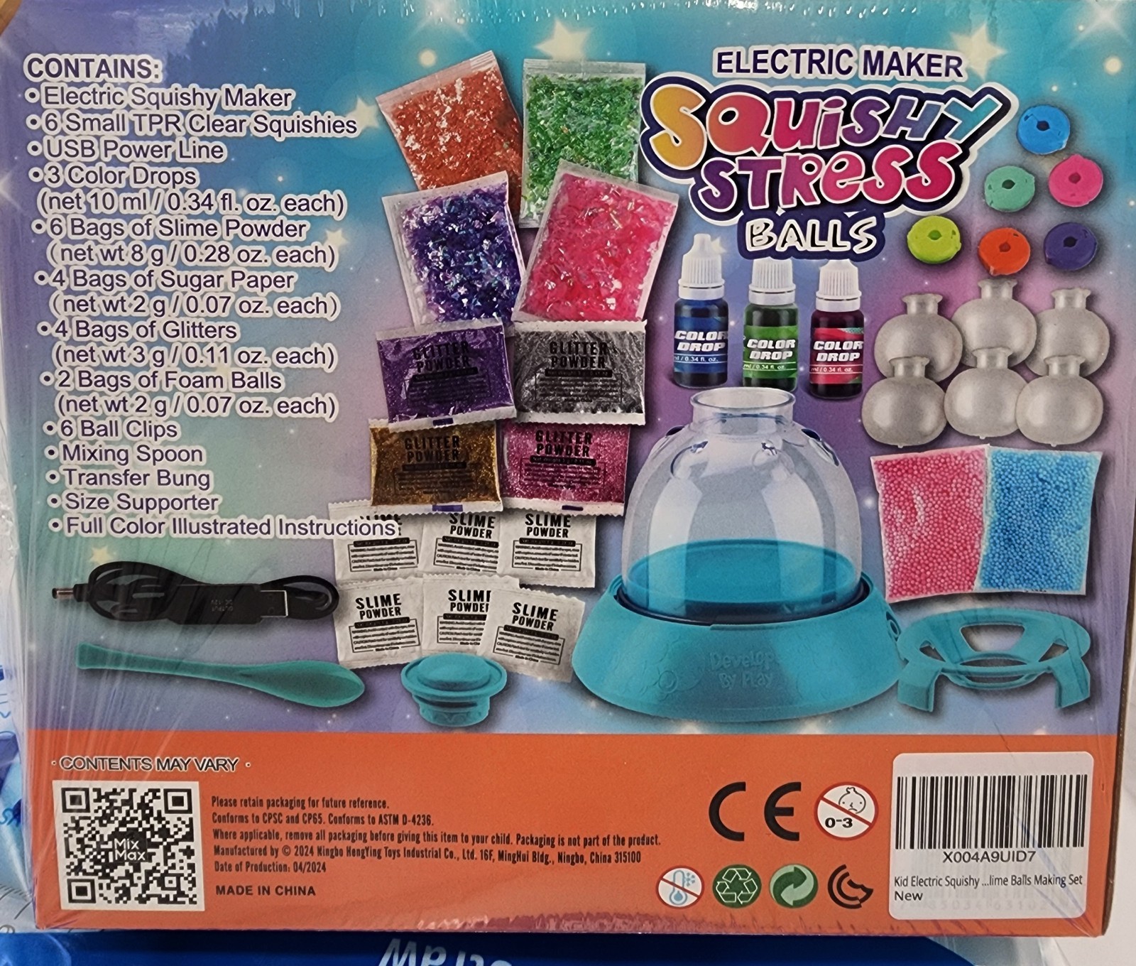 Squishy Stress Ball Maker, New Sealed Shiny Glitter Station Maker