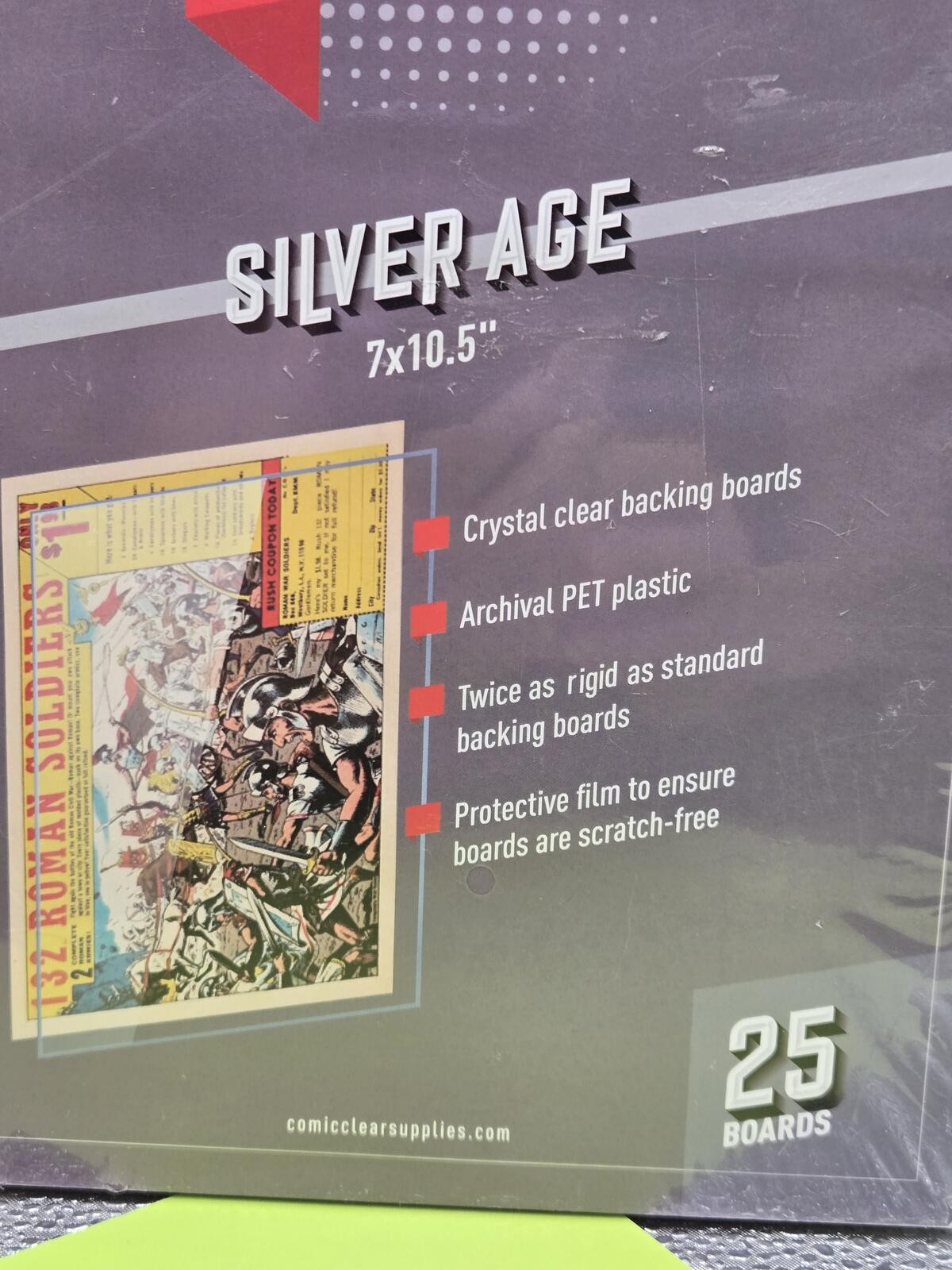 25 Silver Age Clear Comic Book Backing Boards Archival Clear Plastic