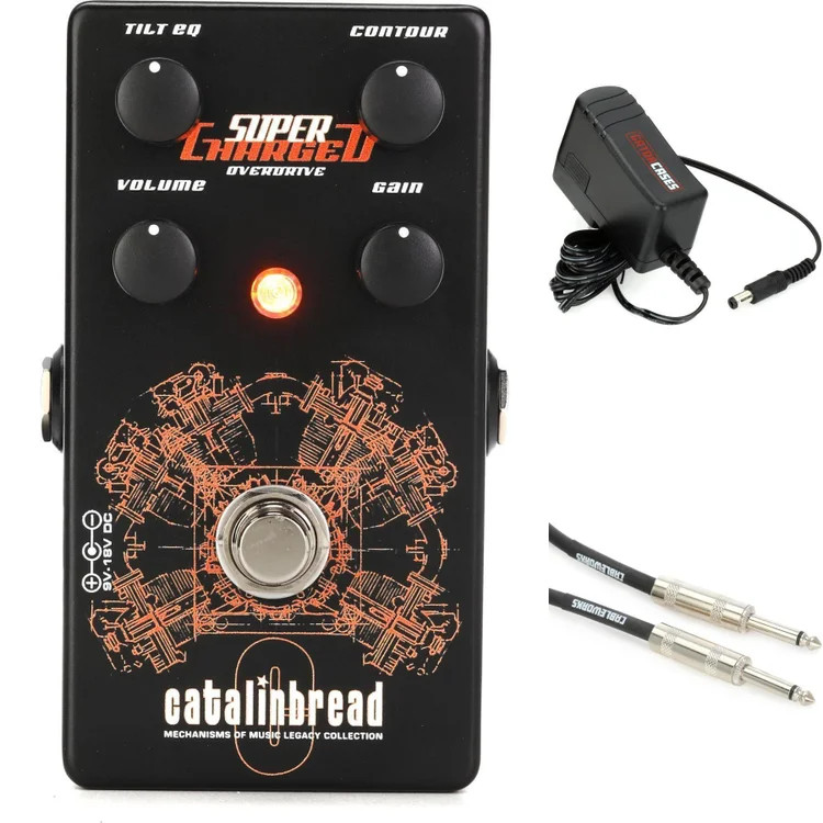 Catalinbread SuperCharged Overdrive Reissue Pedal with Power Supply and Cable