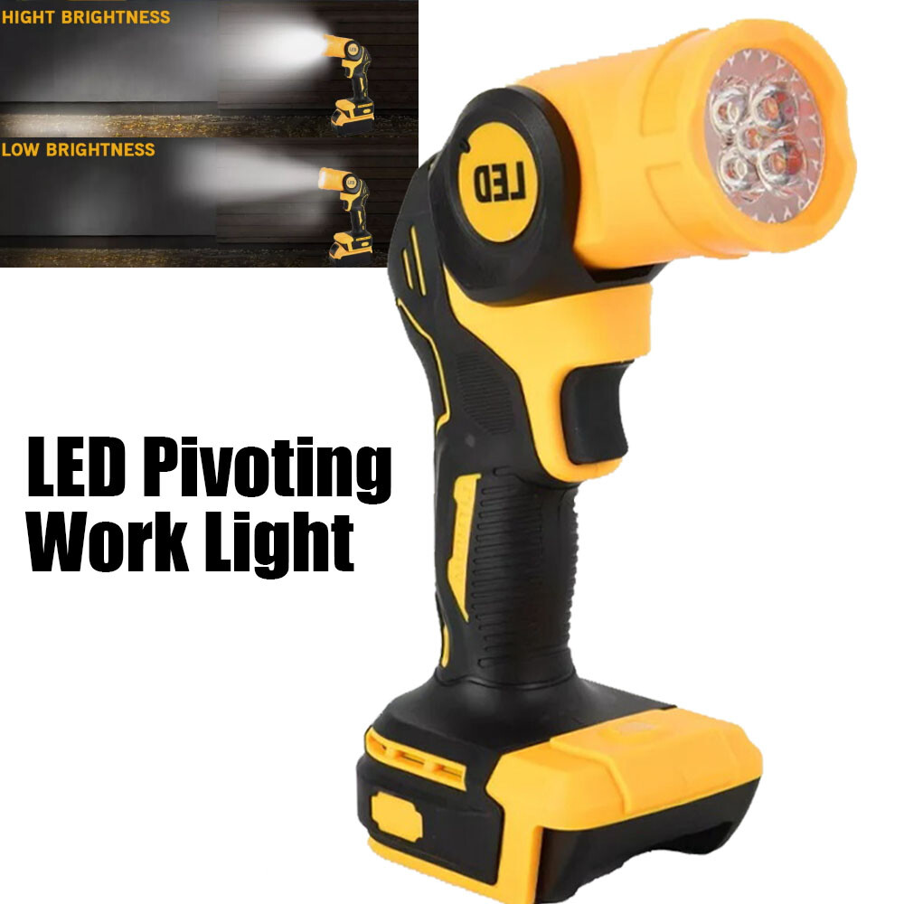 2PCS For DeWALT 20V Max Battery Cordless LED Pivoting Work Light Flashlight TOOL
