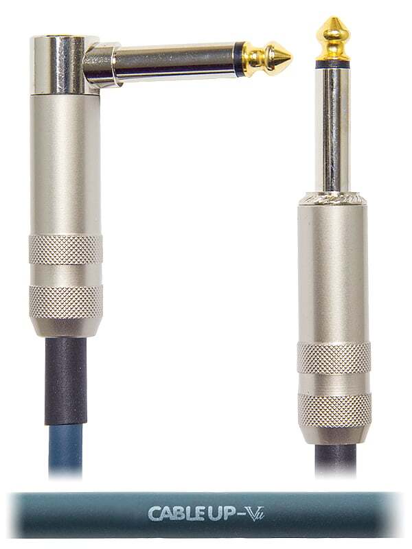 Cable Up G-HT-25-R 25 ft High-Tec 1/4 Straight to 1/4 Right Angle Instrument ...