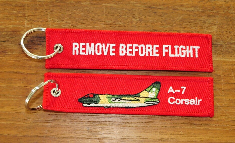 A-7 Corsair keychain keyring bagage label