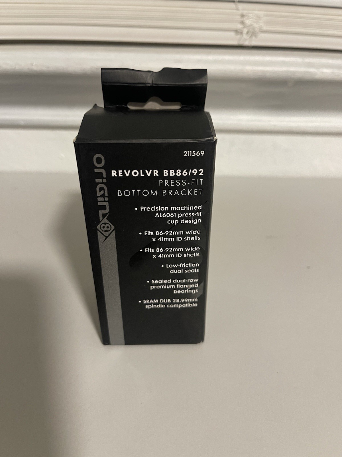 Origin8 Revolvr BB86/92 Press-Fit Bottom Bracket, 86-92mm x 41mm, Black